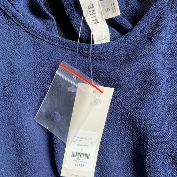 Blue Scalloped Halter Top - Size S - Picture 6 of 6